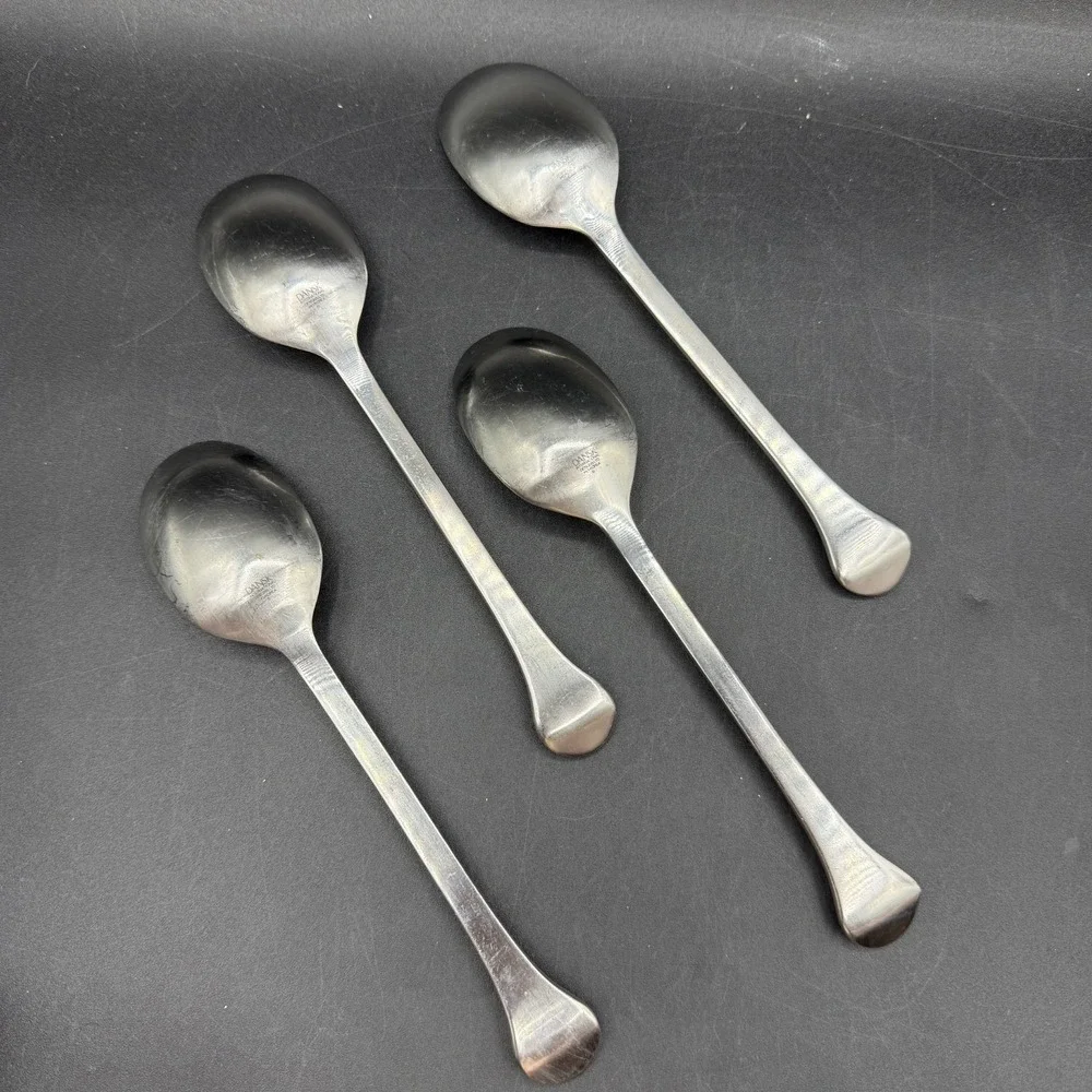 Dansk Kobenhavn Set‎ of 4 Place Soup Spoons Stainless Flatware Replacements MCM